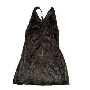 Black velvet Victoria’s Secret slip dress size medium